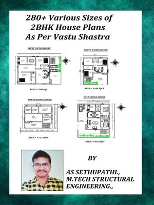 cover image of 280+ Various Sizes of 2BHK House Plans As Per Vastu Shastra